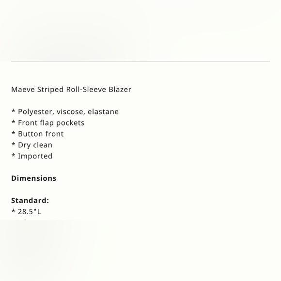 Anthropologie Maeve stripped Rolled Cuff Blazer - Picture 4 of 6